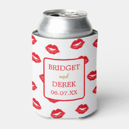 Red Kisses Personalisiert Wedding Dosenkühler