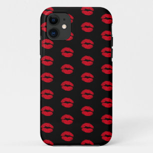 Red Kissing Lips Muster Case-Mate iPhone Hülle