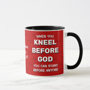 Red KNEEL VOR GOTTES Gebet Tasse