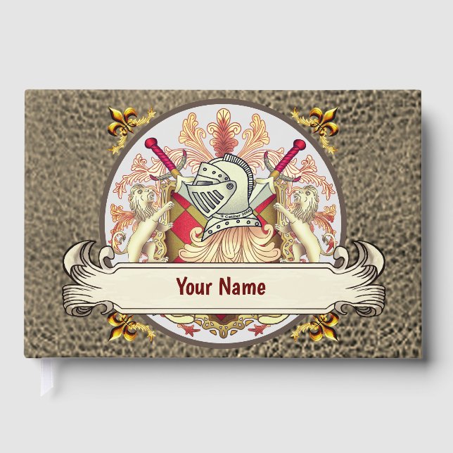 Red Knight Familienwappen Nachname Gästebuch (Vorderseite)