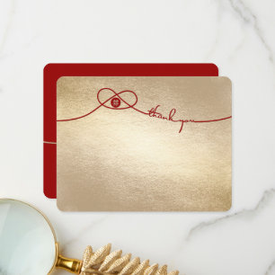 Red Knot Gewerkschaft Double Happiness Chinesische Dankeskarte