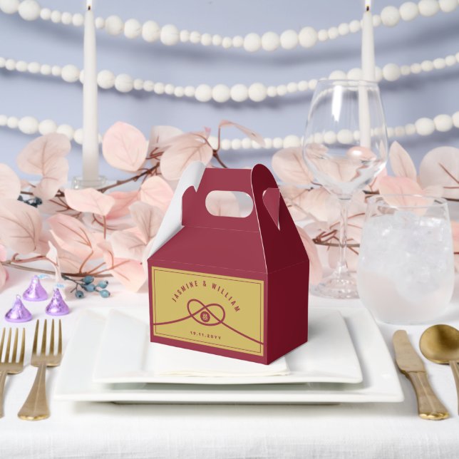 Red Knot Gewerkschaft Double Happiness Chinesische Geschenkschachtel (Hochzeit)