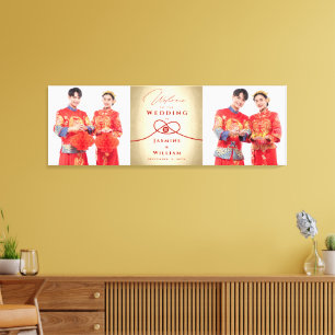 Red Knot Gewerkschaft Double Happiness Chinesische Leinwanddruck