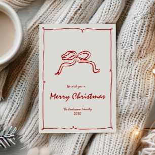 Red Knot Modern Christmas Feiertagskarte