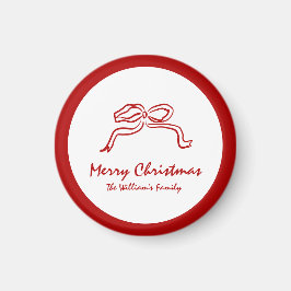 Red Knot Modern Christmas Magnet