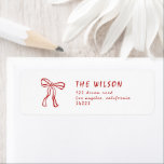 Red Knot Modern Christmas Return Address Label<br><div class="desc">Verbessern Sie Ihre Urlaubssendungen mit dem Red Knot Modern Christmas Retourenlabel. Mit zeitgenössischen festlichen Designs und lebhaften Farben fügen diese Labels Ihren Umschlägen, Paketen und Urlaubskarten eine stilvolle Touch hinzu. Aus hochwertigem Klebepapier gefertigt, garantieren sie einen sicheren Stock und sorgen für ein berufliches Aussehen Ihrer saisonalen Korrespondenz. Diese Rücksendeadressen-Aufkleber sind...</div>