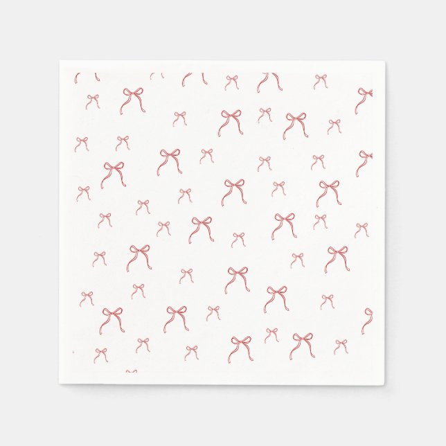 Red Knot Modern Christmas Serviette (Vorderseite)