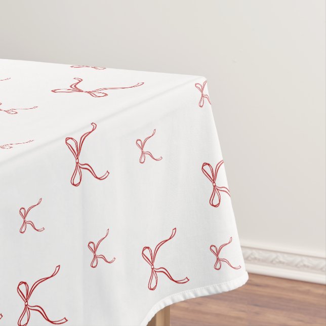 Red Knot Modern Christmas Tablecloys Tischdecke (Beispiel)