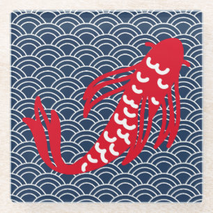 Red Koi Fish Glasuntersetzer