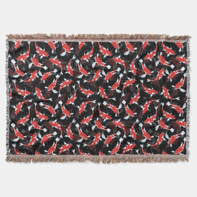 Red Koi Fish Pattern Decke (Vorderseite)