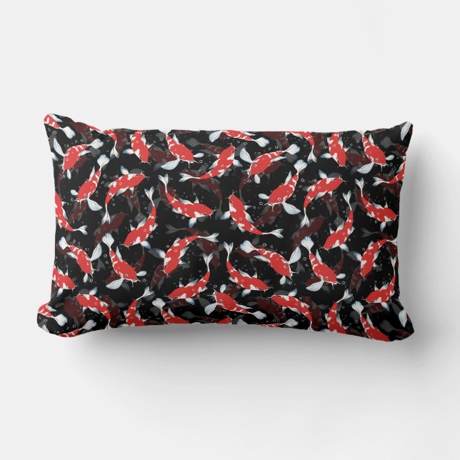 Red Koi Fish Pattern Lendenkissen (Vorderseite)