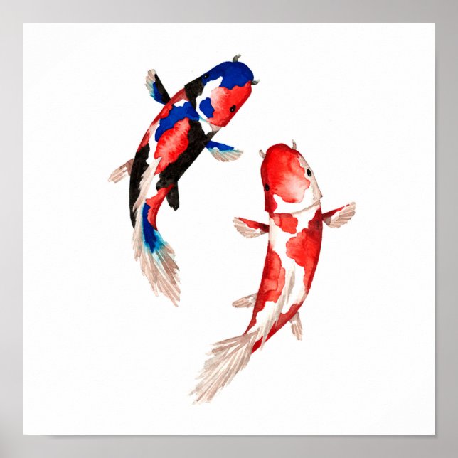 Red Koi Fish Poster (Vorne)