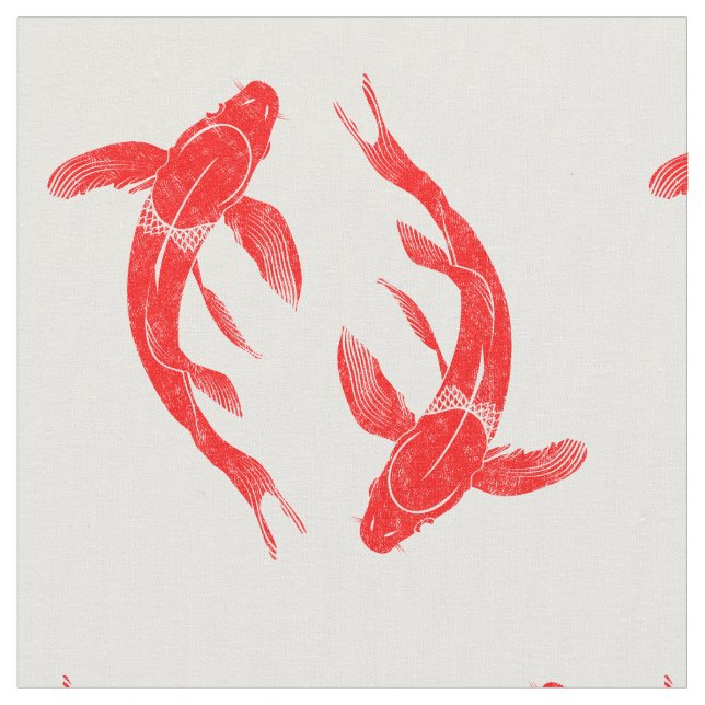Red Koi Fish Stoff (Nahaufnahme)