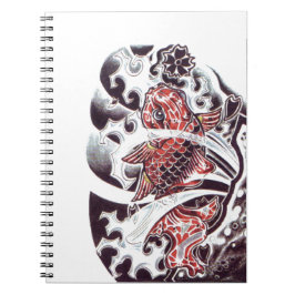 Red Koi Tattoo Design Notizblock