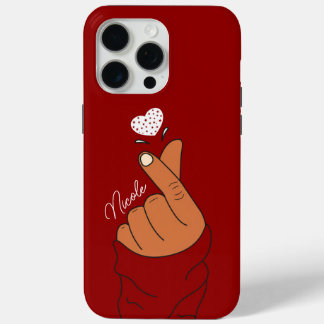 Red Korean Finger Liebe Heart Hand Schild Warme Ha Case-Mate iPhone Hülle