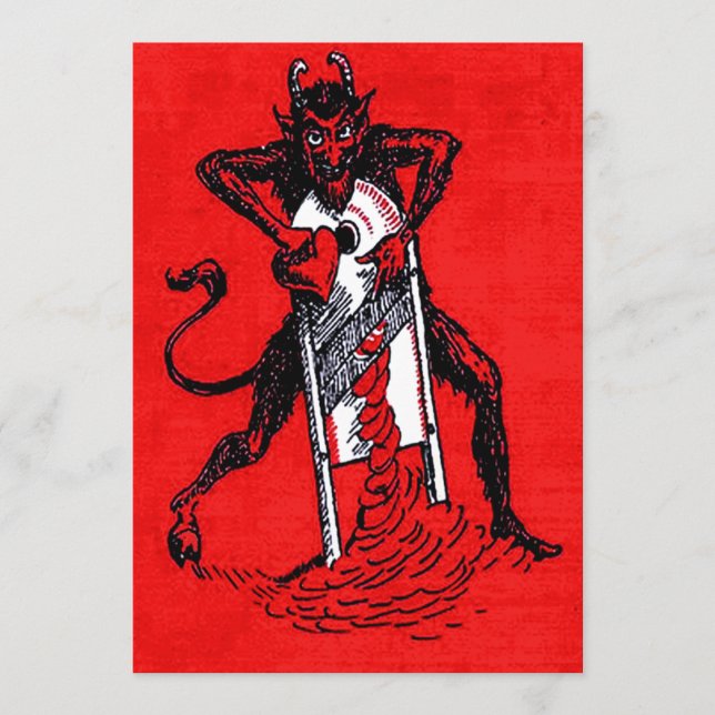 Red Krampus Slicing Heart (Vorderseite)
