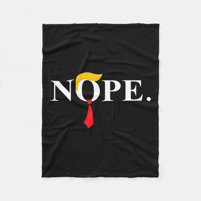 Red Krawatte Trump Wig Funny Anti Trump Geschenk Fleecedecke (Vorderseite)