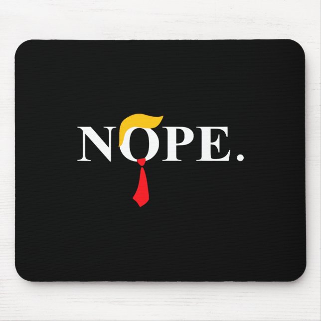 Red Krawatte Trump Wig Funny Anti Trump Geschenk Mousepad (Vorne)