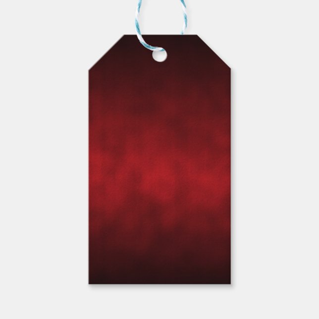 Red Künstlerisch Gothic Ombre Geschenkanhänger (Vorderseite)