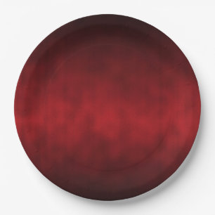 Red Künstlerisch Gothic Ombre Pappteller