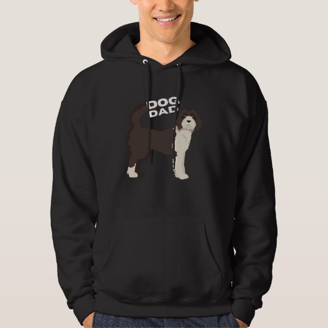 Red Labradoodle Dog Dad Hoodie (Vorderseite)
