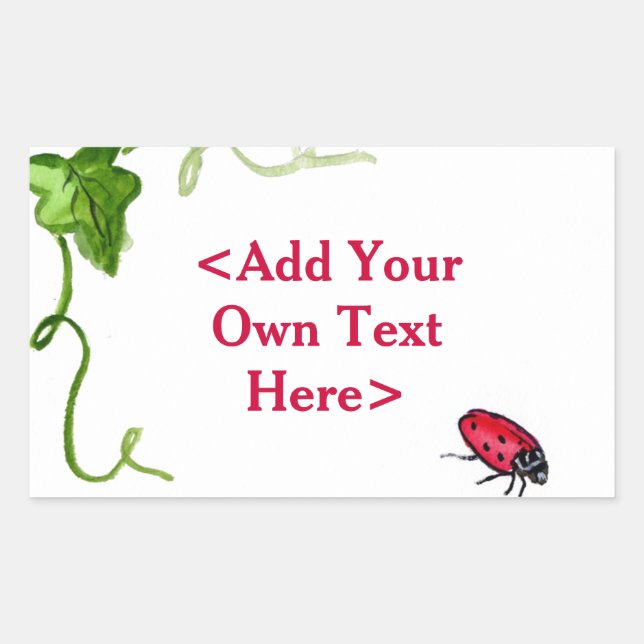 Red Lady Bug Insect Custom Stickers (Vorderseite)