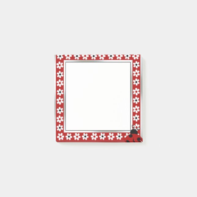 Red Lady Bug Post-it® Notes Post-it Klebezettel (Vorderseite)