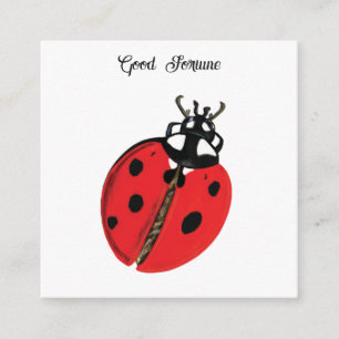 Red Lady Bug Viel Glück Botschafter Illustration Begleitkarte