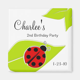 Red Ladybug Birthday Magnete