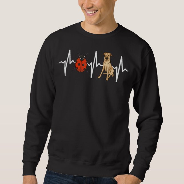 Red Ladybug Chinook Heartbeat Dog Sweatshirt (Vorderseite)
