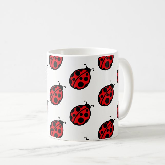 Red Ladybug Coffee Tasse Geschenk (VorderseiteRechts)