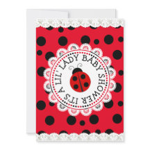 Red Ladybug Girl's Baby Shower