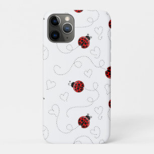 Red Ladybug Käfer Insekt Lover Black Hearts Case-Mate iPhone Hülle