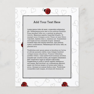 Red Ladybug Käfer Insekt Lover Black Hearts Flyer