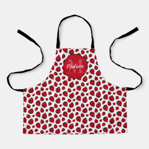 Red Ladybug Muster Personalisiert Schürze