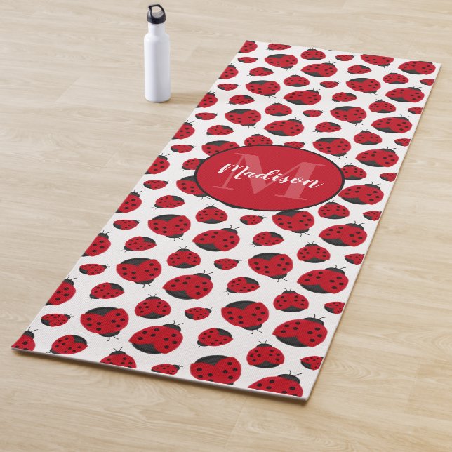 Red Ladybug Muster Personalisiert Yogamatte (Beispiel)
