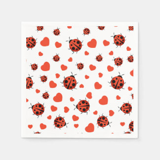 Red Ladybug Paper Teller Serviette