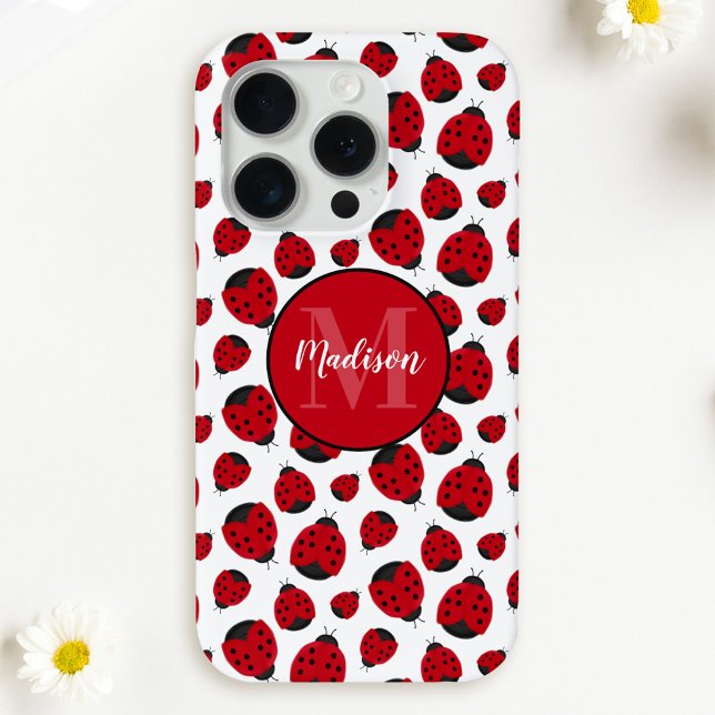 Red Ladybug Pattern Personalisiert Case-Mate iPhone Hülle (Von Creator hochgeladen)