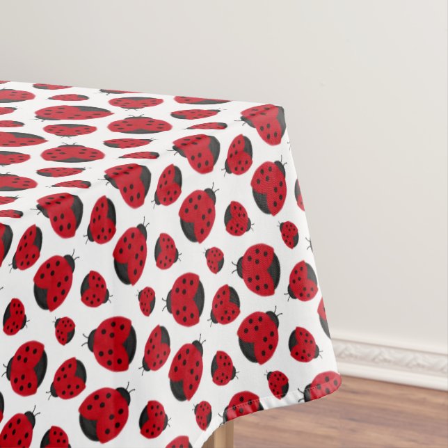 Red Ladybug Pattern Tischdecke (Beispiel)