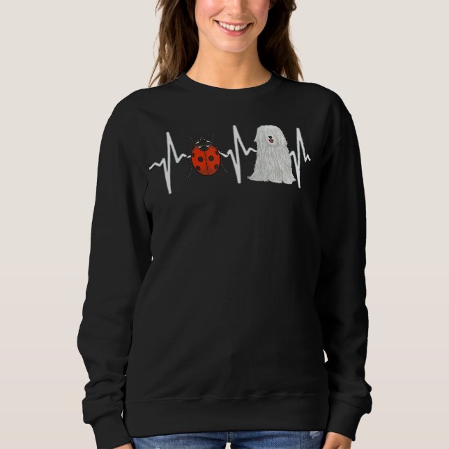 Red Ladybug Pulik Heartbeat Dog Sweatshirt (Vorderseite)