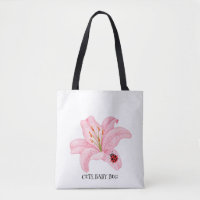 Red Ladybug Rosa Lily Blume individuelle Name