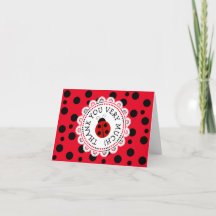 Red Ladybug Vielen Dank Anmerkungen