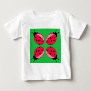 Red Ladybugs Baby T-shirt