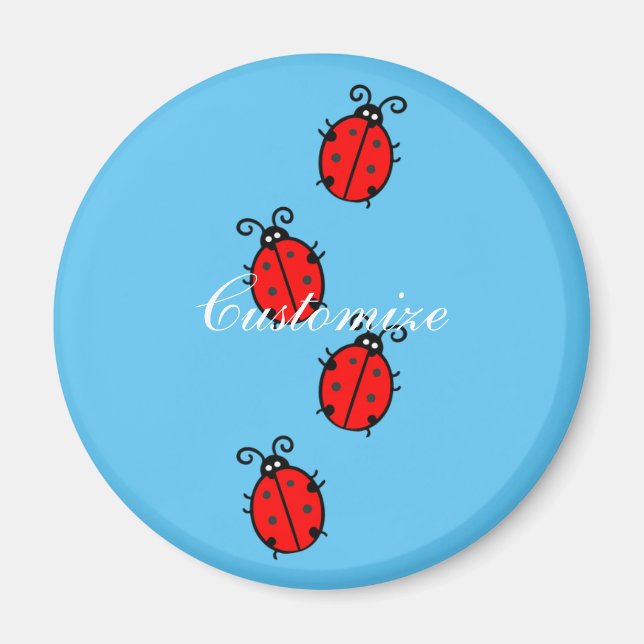 Red Ladybugs Crawling Thunder_Cove Magnet (Vorne)
