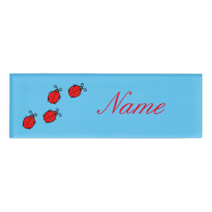 Red Ladybugs Crawling Thunder_Cove Namenschild