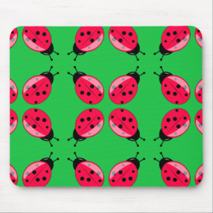 Red Ladybugs Mousepad