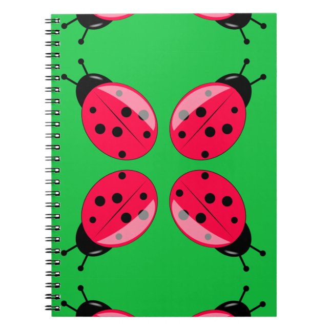 Red Ladybugs Notizblock (Vorderseite)