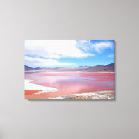 Red Lagoon in Bolivien Leinwand