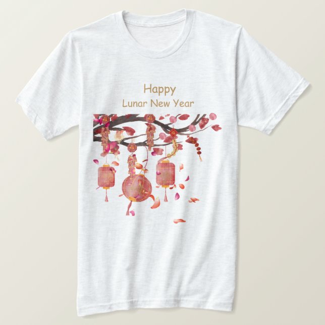 Red Lantern Chinese New Year T - Shirt (Design vorne)