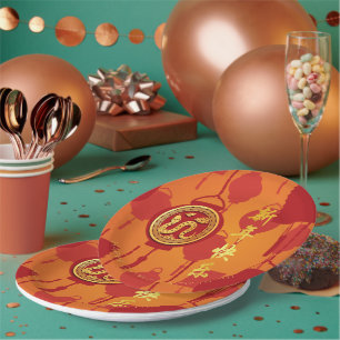 Red Lanterns Chinese SnakeNew Year PPP Pappteller